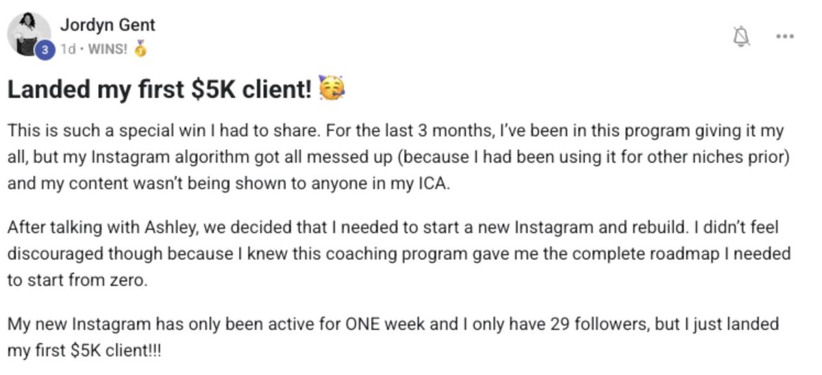 Client win